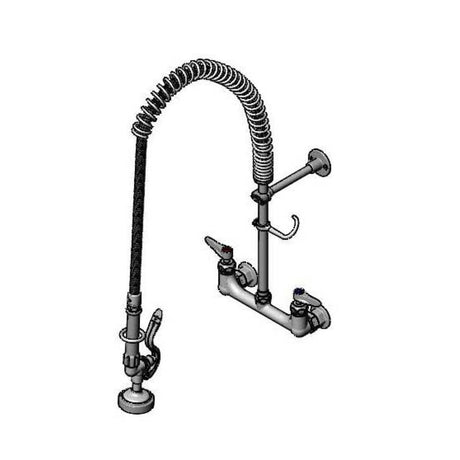 T&amp;S BRASS PARTS T&amp;S Brass B-0133-CRB-145X 8 Wall Mount Pre-Rinse Unit 12 Riser B-0107 Sp - SKU TSB-0133-CRB-145X