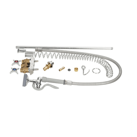 T&amp;S BRASS PARTS T&amp;S Brass B-0143 Pre-Rinse Spring Action Mixing Faucet - SKU TSB-0143