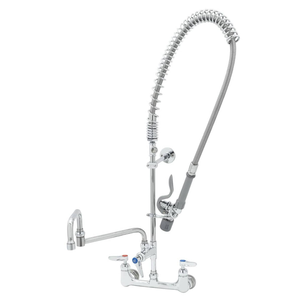 T&S BRASS PARTS T&S Brass B-0152-CR-C-TEE Pre-Rinse: 8 Wall Mount Ceramas B-Tee-Rgd B-01 - SKU TSB-0152-CR-C-TEE