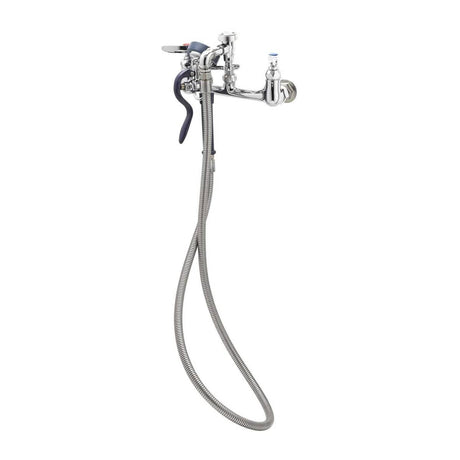 T&amp;S BRASS PARTS T&amp;S Brass B-0167 Spray Assembly 8 Wall Mount Base Faucet - SKU TSB-0167