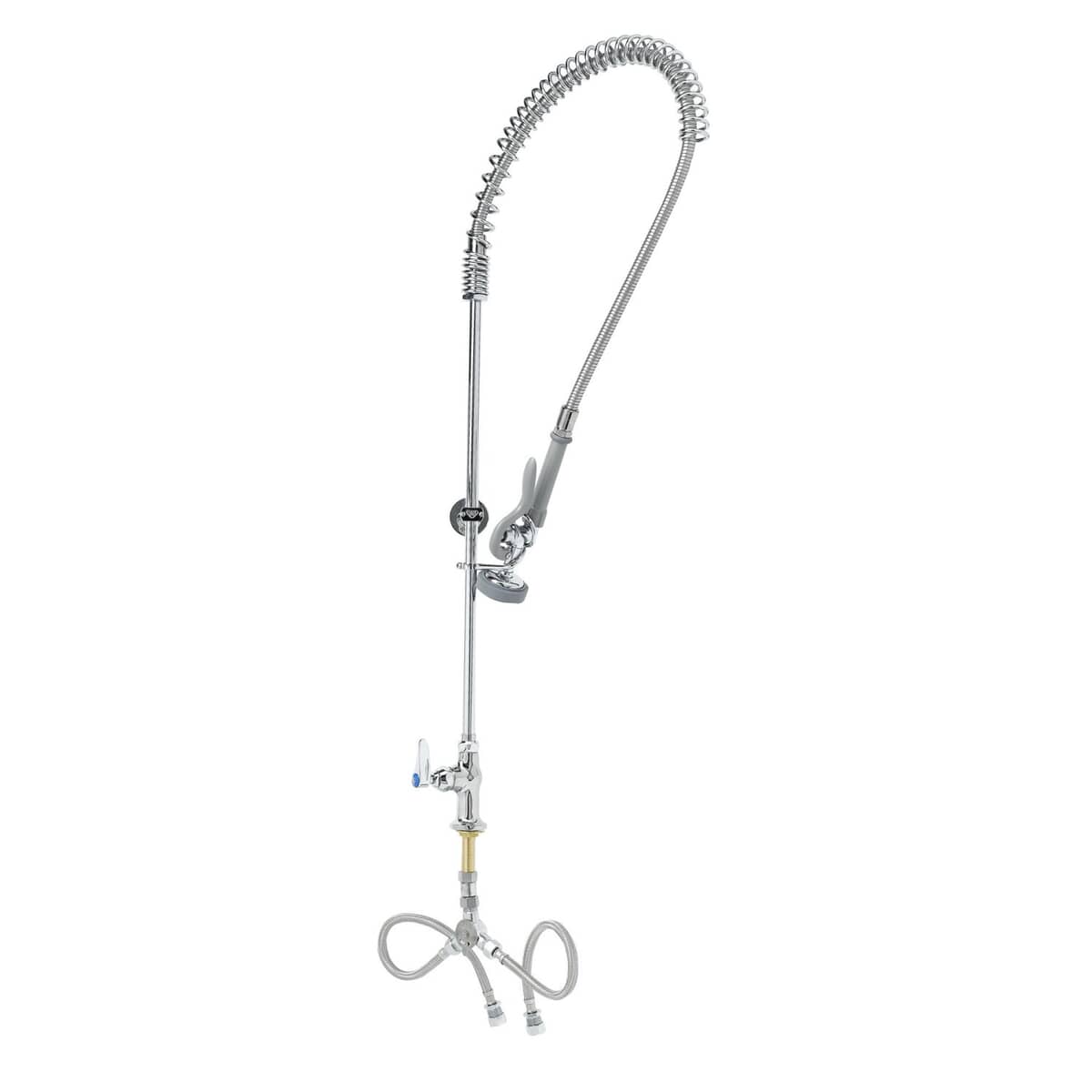 T&amp;S BRASS PARTS T&amp;S Brass B-0173-B Pre-Rinse, Single Hole Base, Flex Hoses, Single Te - SKU TSB-0173-B