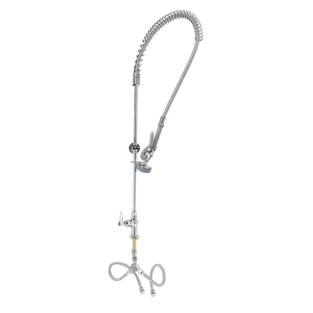 T&S BRASS PARTS T&S Brass B-0173-B Pre-Rinse, Single Hole Base, Flex Hoses, Single Te - SKU TSB-0173-B