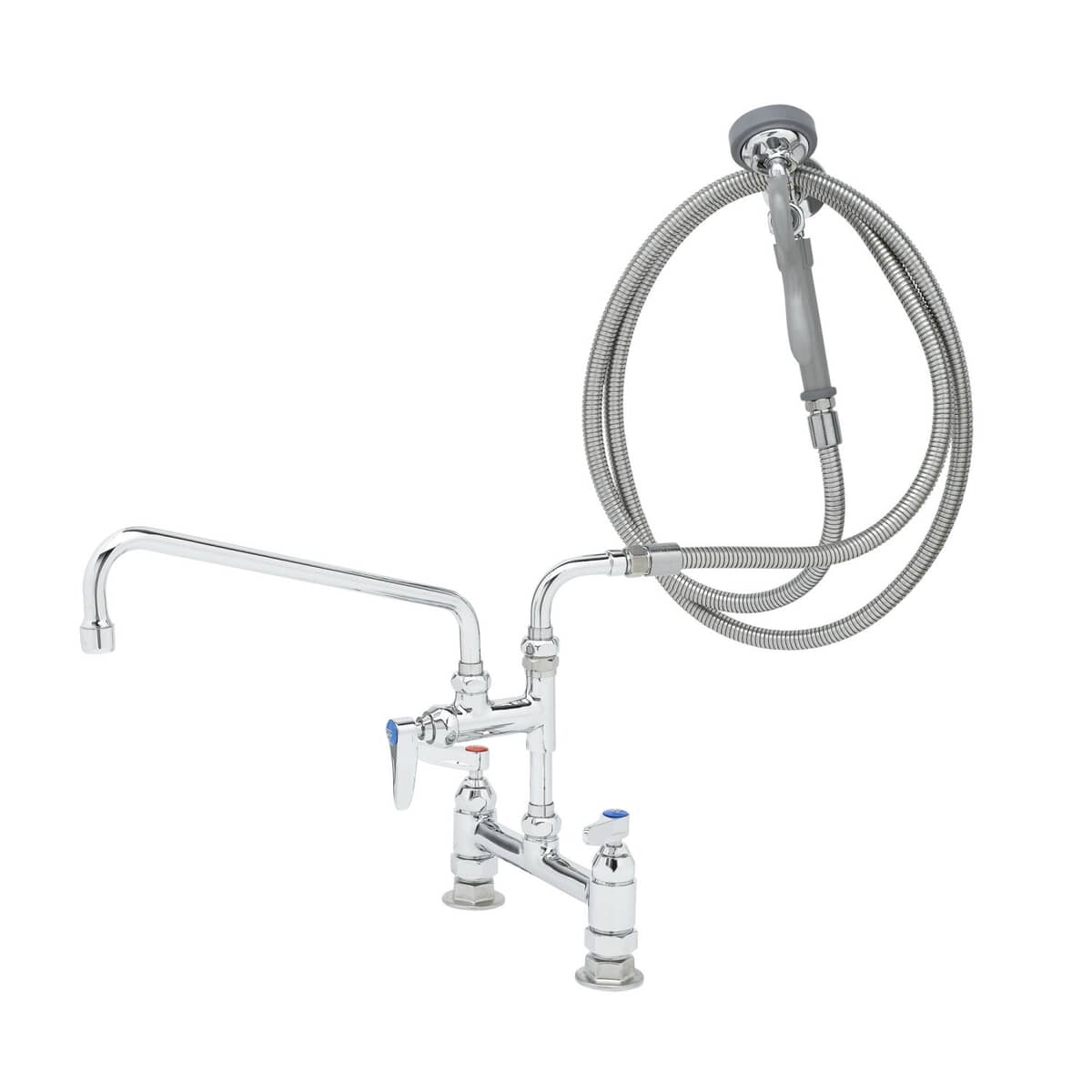 T&amp;S BRASS PARTS T&amp;S Brass B-0175-04 Pre-Rinse: 8 Deck Mount Base Add-On Fct W/ 12 S - SKU TSB-0175-04