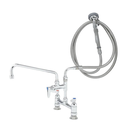 T&amp;S BRASS PARTS T&amp;S Brass B-0175-04 Pre-Rinse: 8 Deck Mount Base Add-On Fct W/ 12 S - SKU TSB-0175-04