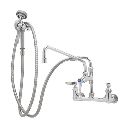 T&amp;S BRASS PARTS T&amp;S Brass B-0175 Spray Assembly Wall Mount Base 8 Centers 12 A - SKU TSB-0175