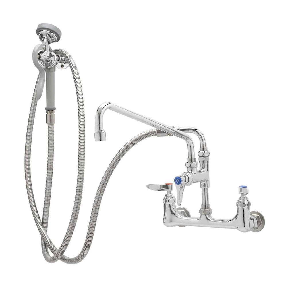 T&S BRASS PARTS T&S Brass B-0175 Spray Assembly Wall Mount Base 8 Centers 12 A - SKU TSB-0175