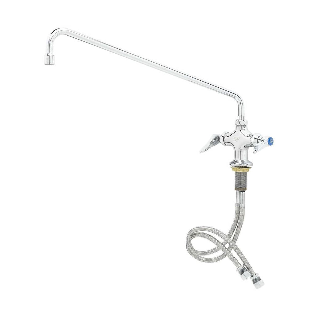 T&S BRASS PARTS T&S Brass B-0200 Double Pantry Faucet Single Hole Base - SKU TSB-0200