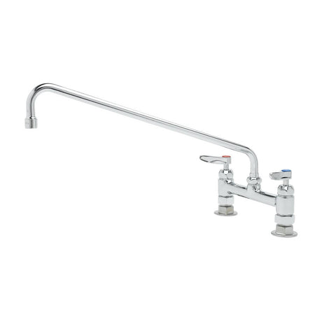 T&amp;S BRASS PARTS T&amp;S Brass B-0220-CR 8 Deck Mount Faucet 18 Swing Nozzle Ceramas L - SKU TSB-0220-CR