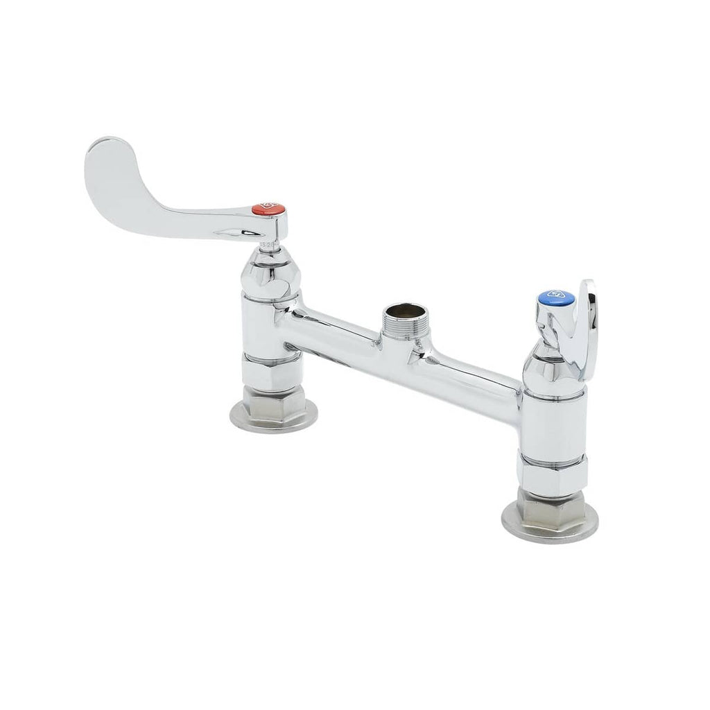 T&S BRASS PARTS T&S Brass B-0220-LN-WH4 Double Pantry Faucet 8 Deck Mount Swiv - SKU TSB-0220-LN-WH4