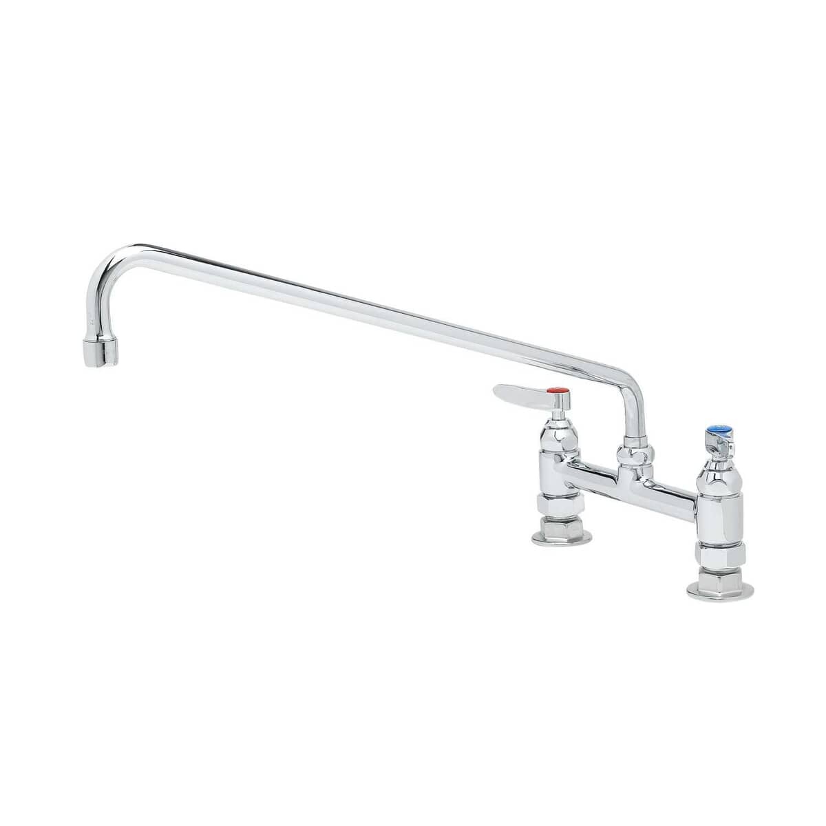 T&amp;S BRASS PARTS T&amp;S Brass B-0220 Double Pantry Faucet Deck Mount 8 Cent - SKU TSB-0220