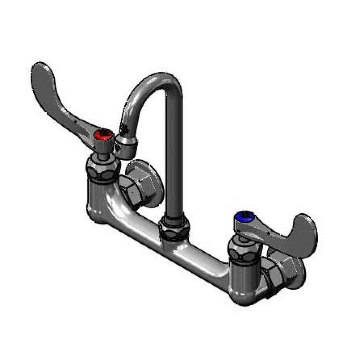 T&amp;S BRASS PARTS T&amp;S Brass B-0230-132XA-CR Faucet 8 Wall Mount 1/2 NPT Female Inl - SKU TSB-0230-132XA-CR