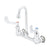 T&S BRASS PARTS T&S Brass B-0230-132XA-EL 8 C/C Wall Mount Faucet 4 Wrist Handles Swivel - SKU TSB-0230-132XA-EL