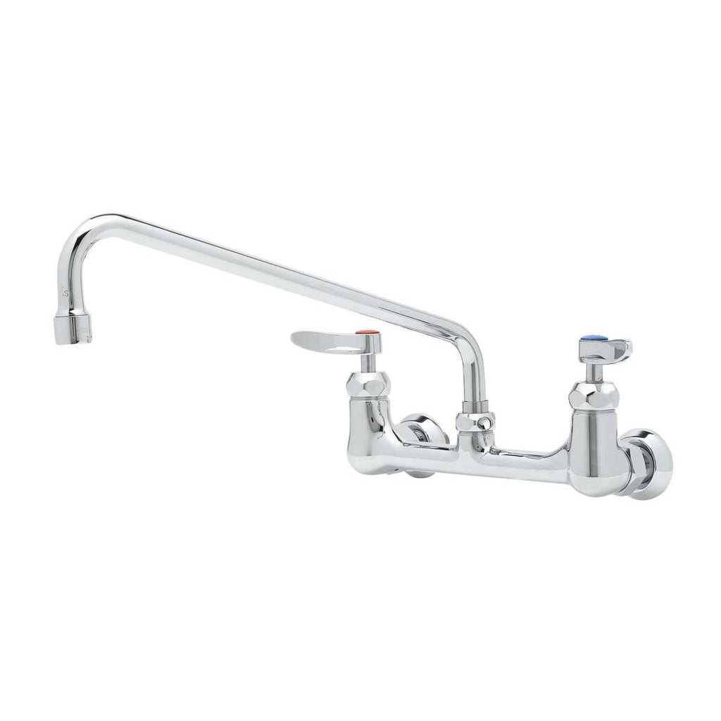 T&S BRASS PARTS T&S Brass B-0231-EE-CR 8 C/C Double Pantry Faucet, Wall Mount, Ceramas, - SKU TSB-0231-EE-CR