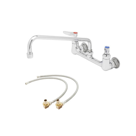 T&amp;S BRASS PARTS T&amp;S Brass B-0231-KIT Double Pantry Faucet Wall Mount 8IN Cen - SKU TSB-0231-KIT
