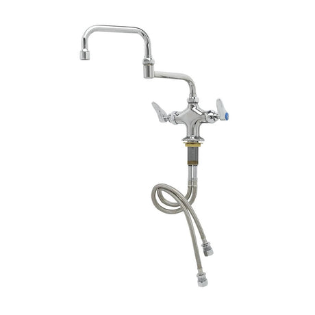 T&amp;S BRASS PARTS T&amp;S Brass B-0252 Double Pantry Faucet, Single Hole Base, 12 Double - SKU TSB-0252