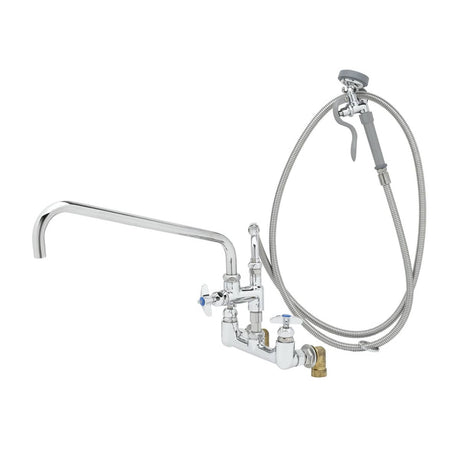 T&amp;S BRASS PARTS T&amp;S Brass B-0289 Big-Flo Spray Assembly: 8 Wall Mount 18 Add-On - SKU TSB-0289