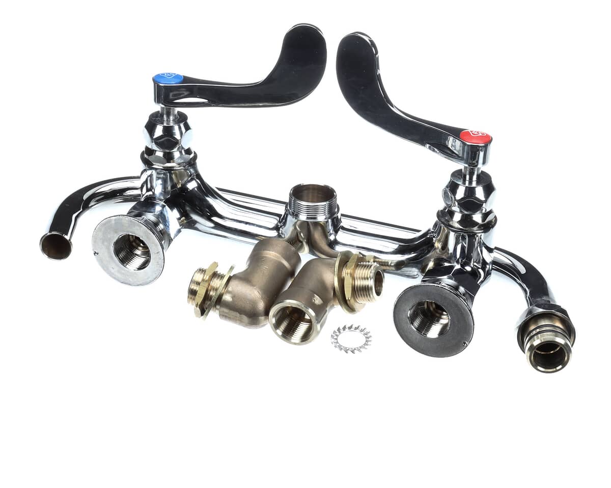 T&amp;S BRASS PARTS T&amp;S Brass B-0290-04 Big-Flo Mixing Faucet 8 Wall Mount 12 - SKU TSB-0290-04