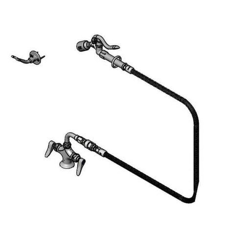 T&amp;S BRASS PARTS T&amp;S Brass B-0300-WD Double Pantry Faucet Eternas W/ Spring - SKU TSB-0300-WD
