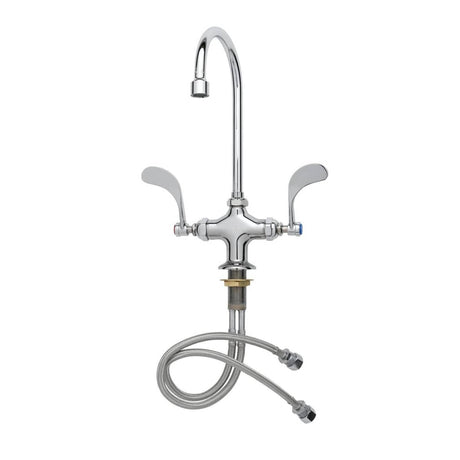 T&amp;S BRASS PARTS T&amp;S Brass B-0309 Double Pantry Faucet Single Hole Base Swivel Goo - SKU TSB-0309