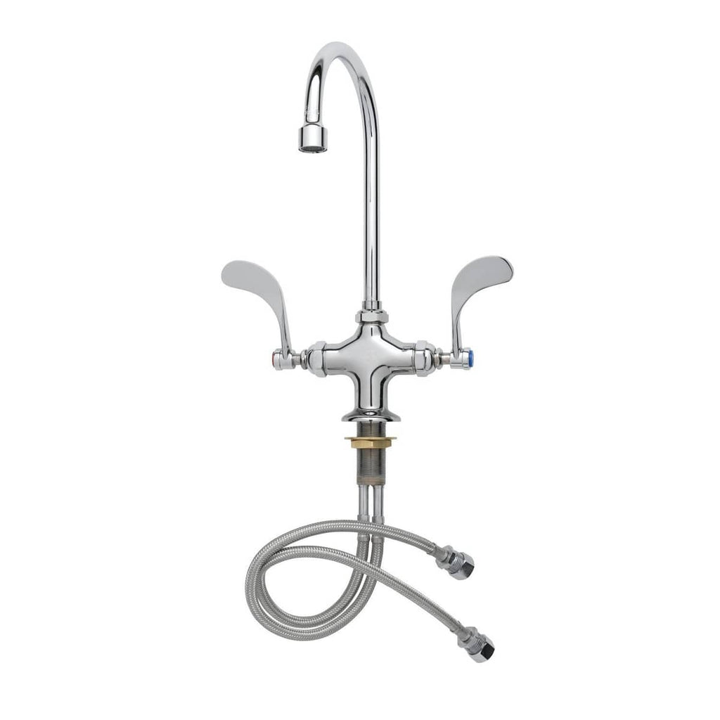 T&S BRASS PARTS T&S Brass B-0309 Double Pantry Faucet Single Hole Base Swivel Goo - SKU TSB-0309