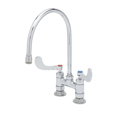T&amp;S BRASS PARTS T&amp;S Brass B-0324-CR-129X 4 Deck Mount Surgical Faucet W/ Cerama 8 3/4 Go - SKU TSB-0324-CR-129X