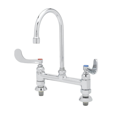 T&amp;S BRASS PARTS T&amp;S Brass B-0327 8 Deck Mount Faucet 1/2NPT Male Inlets Swivel - SKU TSB-0327