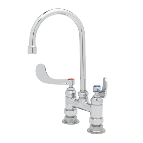 T&amp;S BRASS PARTS T&amp;S Brass B-0328 4C/C Deck Mount Bar Faucet W/ 2.2 GPM Aerator B-W - SKU TSB-0328