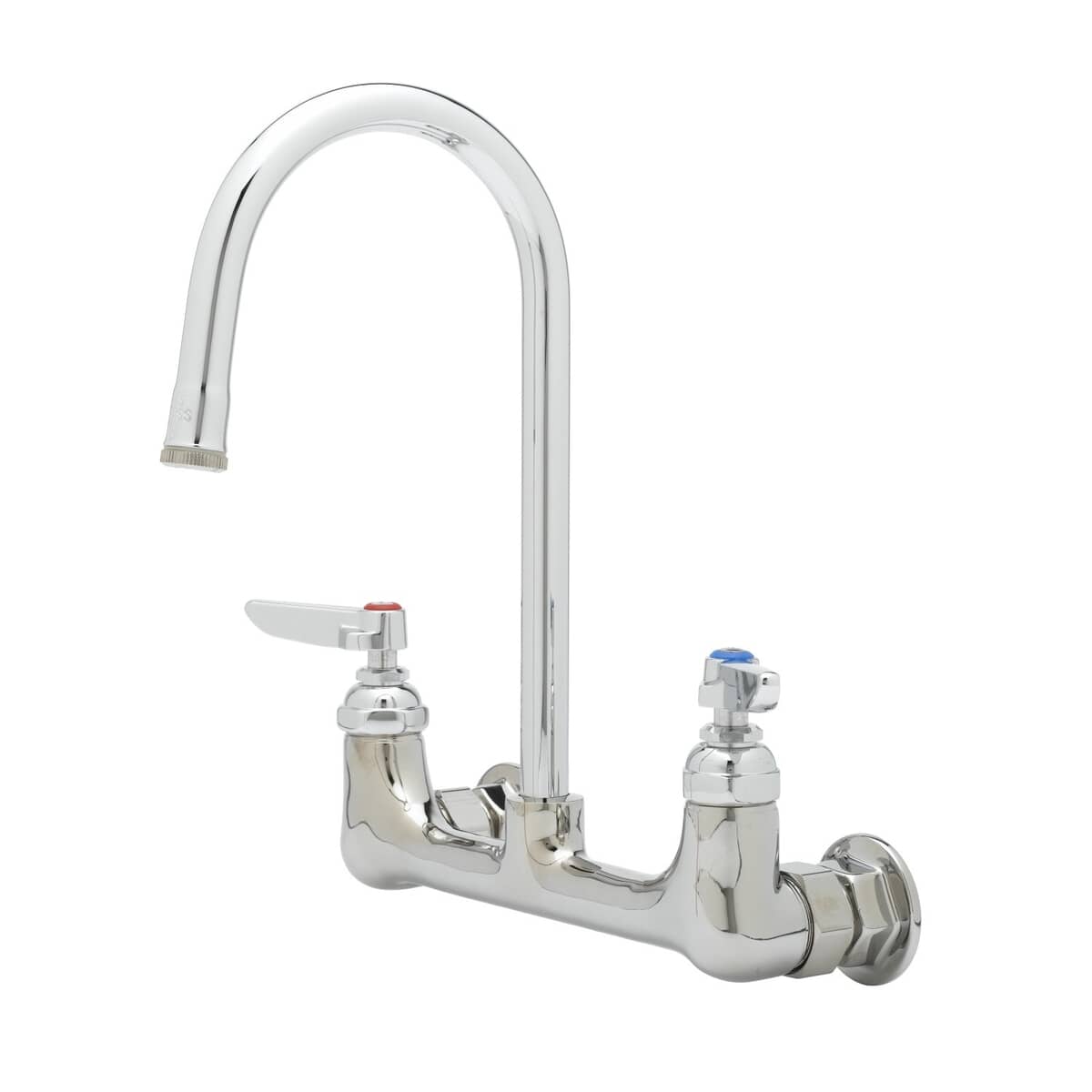 T&amp;S BRASS PARTS T&amp;S Brass B-0330CR-PRISON Double Pantry Faucet Wall Mount 8 Centers S/R - SKU TSB-0330CR-PRISON