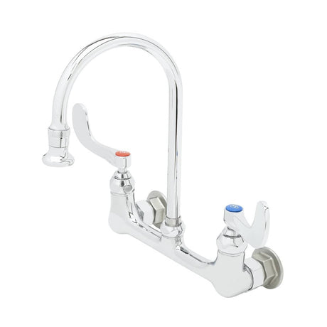 T&amp;S BRASS PARTS T&amp;S Brass B-0350-04 Medical Faucet Wall Mount 8 Centers S/R Goosen - SKU TSB-0350-04