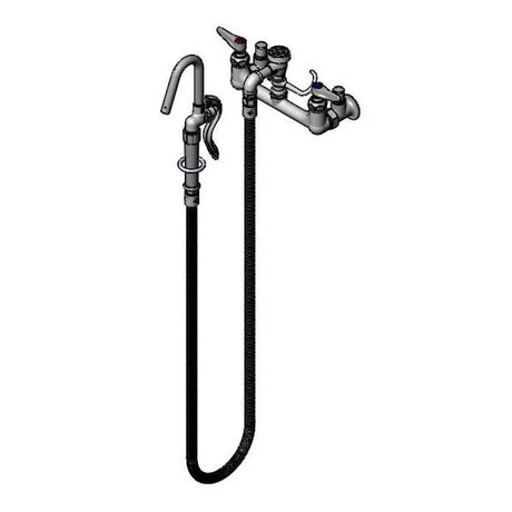T&amp;S BRASS PARTS T&amp;S Brass B-0610-JJ Pot Filler Wall Mount 8 Centers Vac. - SKU TSB-0610-JJ
