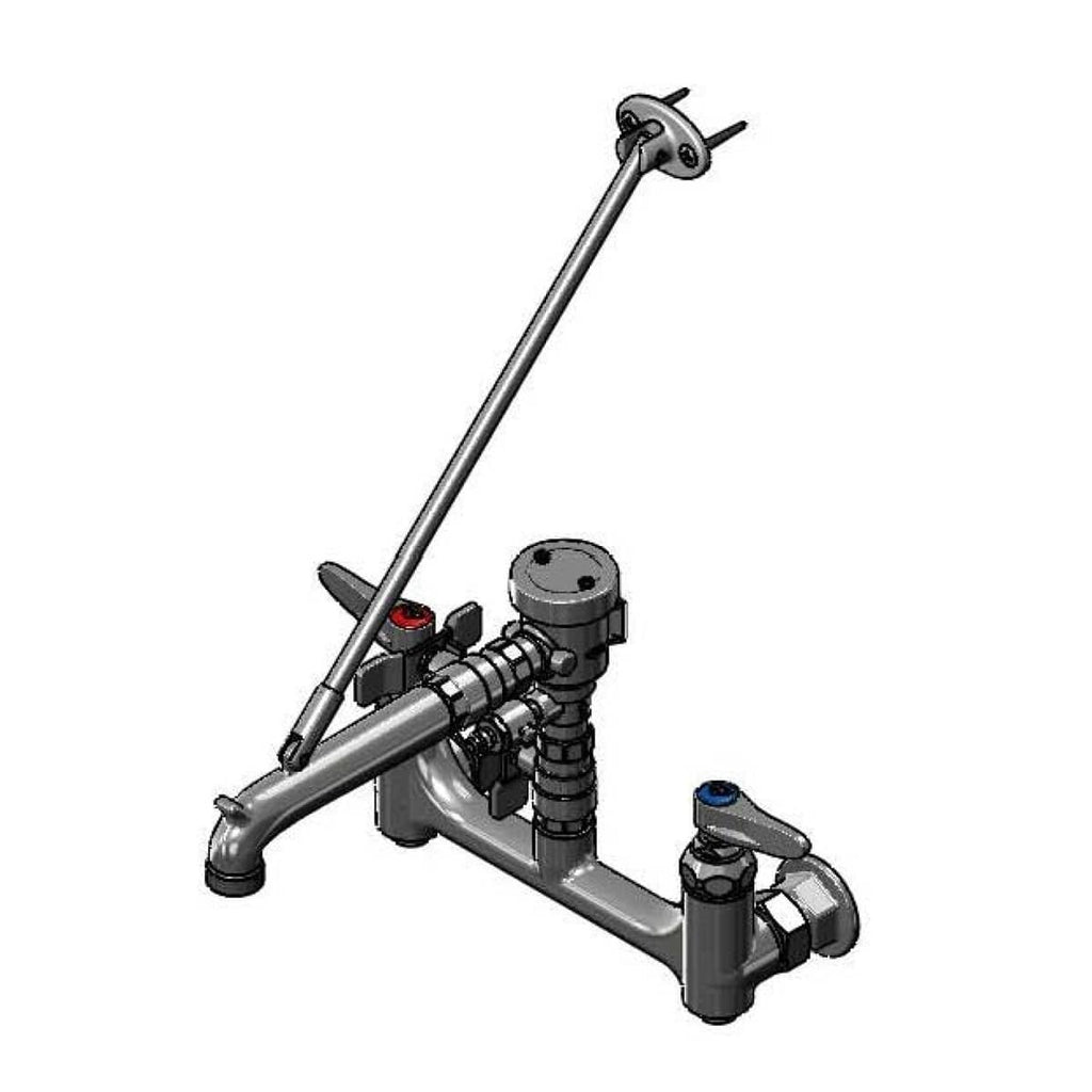 T&S BRASS PARTS T&S Brass B-0665-BSTP-963 Service Sink Faucet 8 Wall Mount Built-In Stops - SKU TSB-0665-BSTP-963