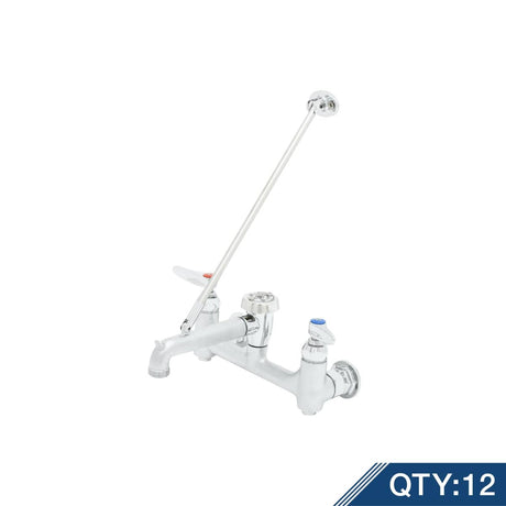 T&amp;S BRASS PARTS T&amp;S Brass B-0665-BSTRM12 Service Sink Faucet 8 Wall Mount Built-In Stops - SKU TSB-0665-BSTRM12