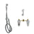 T&S BRASS PARTS T&S Brass B-0680-ST Bedpan Washer Mixing Faucet Loose Key Stops VAC - SKU TSB-0680-ST