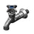 T&S BRASS PARTS T&S Brass B-0718 Sill Faucet, 1/2 NPT Male Inlet, 4-ARM Handle, Ad - SKU TSB-0718