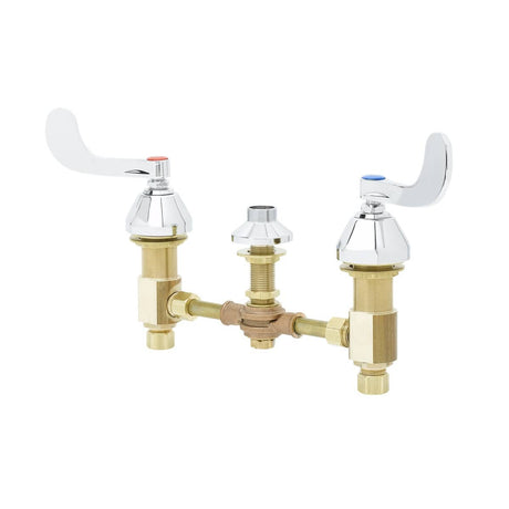 T&amp;S BRASS PARTS T&amp;S Brass B-0866-04-LN 8C/C Deck Mount Fct Less Nozzle 1/4-TURN - SKU TSB-0866-04-LN