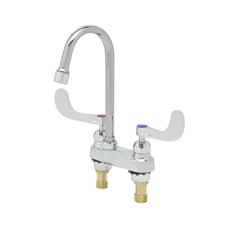 T&amp;S BRASS PARTS T&amp;S Brass B-0892-01-CR 4 Centerset Fct Deck Mt Swivel/Rigid Gooseneck - SKU TSB-0892-01-CR