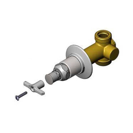 T&amp;S BRASS PARTS T&amp;S Brass B-1027 Concealed Straight Loose Key Stop 1/2 NPT Female - SKU TSB-1027
