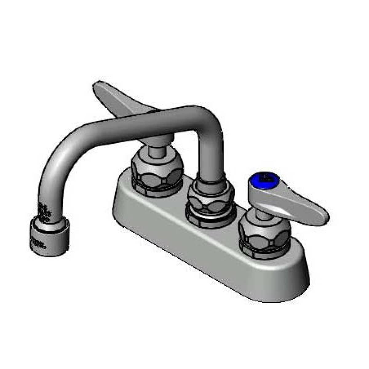 T&amp;S BRASS PARTS T&amp;S Brass B-1110-XS-V12CR 4 Deck Mount Faucet 1.2 GPM Vr Aerator - SKU TSB-1110-XS-V12CR