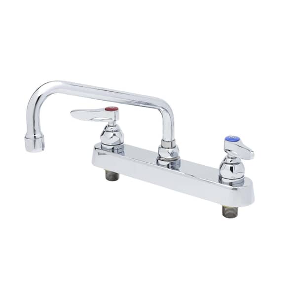 T&S BRASS PARTS T&S Brass B-1122-PT Workboard Faucet Deck Mount 8 Centers - SKU TSB-1122-PT