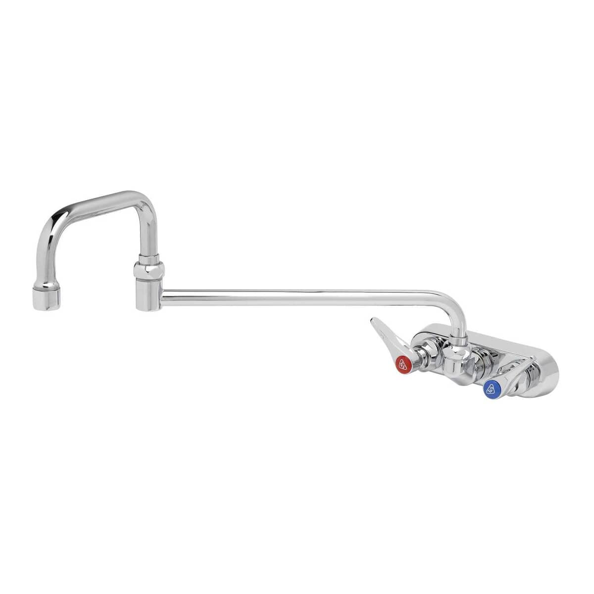 T&amp;S BRASS PARTS T&amp;S Brass B-1136 Workboard Faucet, Wall Mount, 4 Centers, 18 Doub - SKU TSB-1136