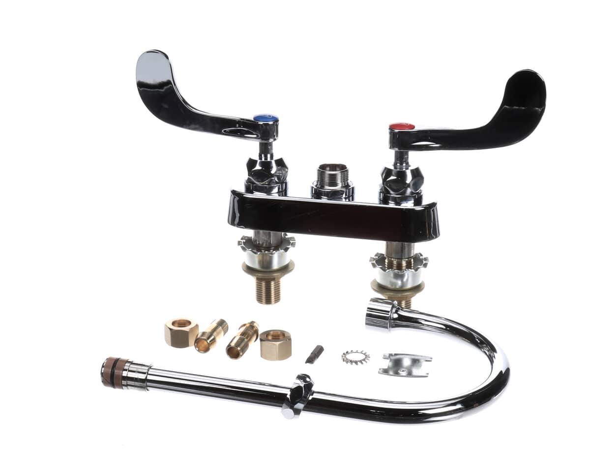 T&amp;S BRASS PARTS T&amp;S Brass B-1141-XSCR4V15 Workboard Faucet 4 Deck Mount 6 Swivel - SKU TSB-1141-XSCR4V15