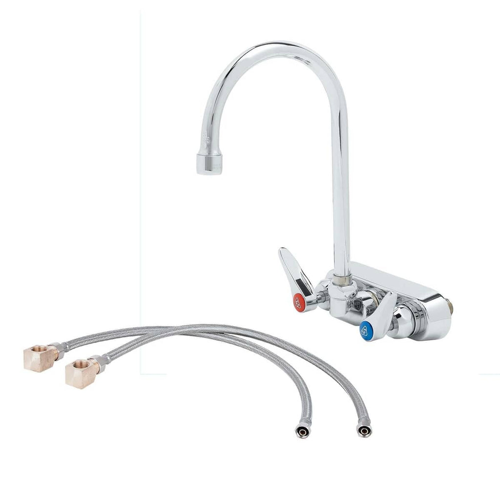 T&S BRASS PARTS T&S Brass B-1146-CR-KIT Workboard Faucet 4IN Wall Mount Ceramas - SKU TSB-1146-CR-KIT