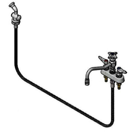 T&amp;S BRASS PARTS T&amp;S Brass B-1151 Workboard Faucet Deck Mount 4 Centers - SKU TSB-1151