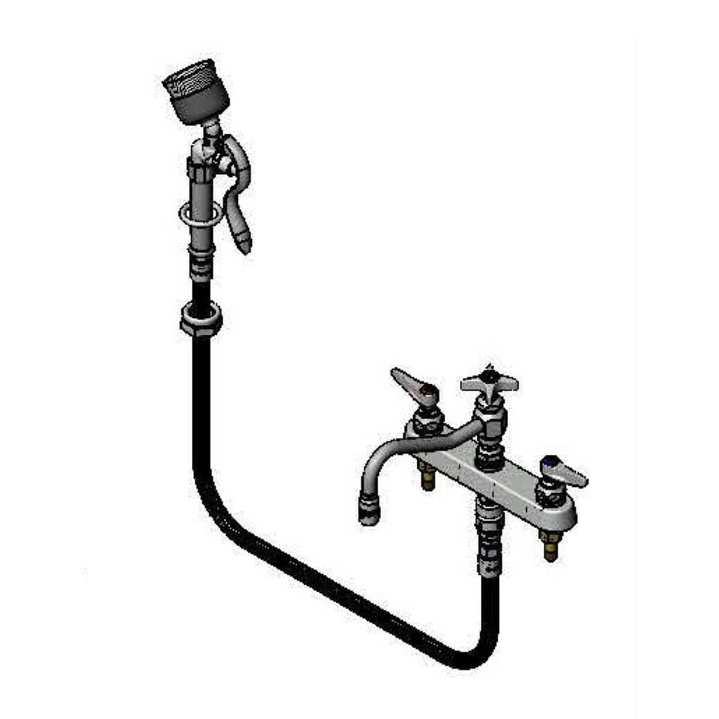 T&S BRASS PARTS T&S Brass B-1152-092A-VB Workboard Faucet Deck Mount 8 Centers - SKU TSB-1152-092A-VB