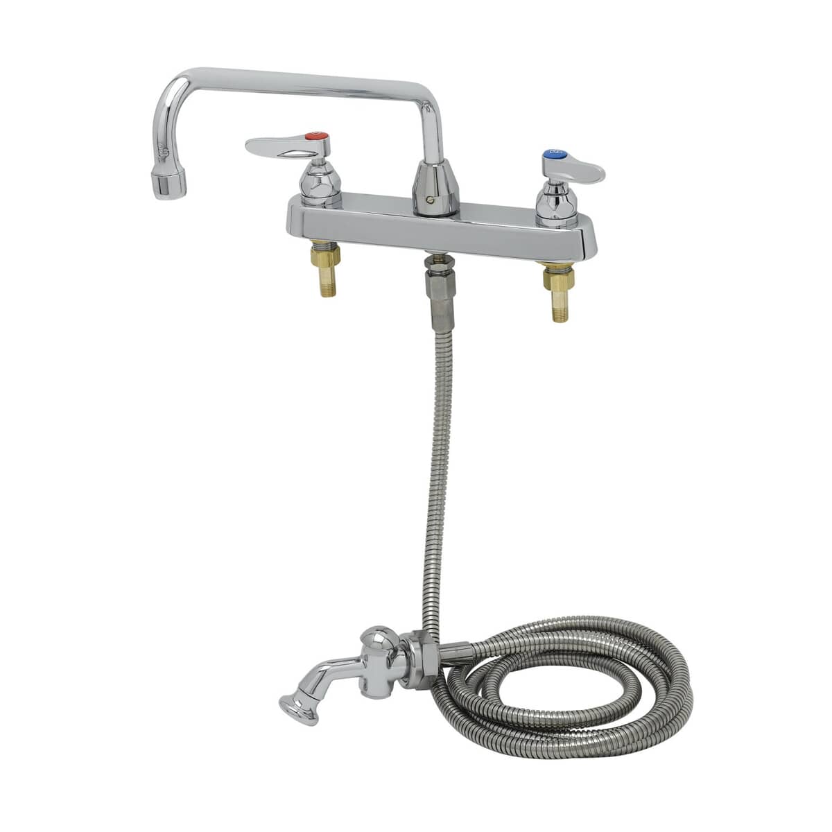 T&amp;S BRASS PARTS T&amp;S Brass B-1172-01 Workboard Faucet 8 Deck Mount 12 Swing - SKU TSB-1172-01