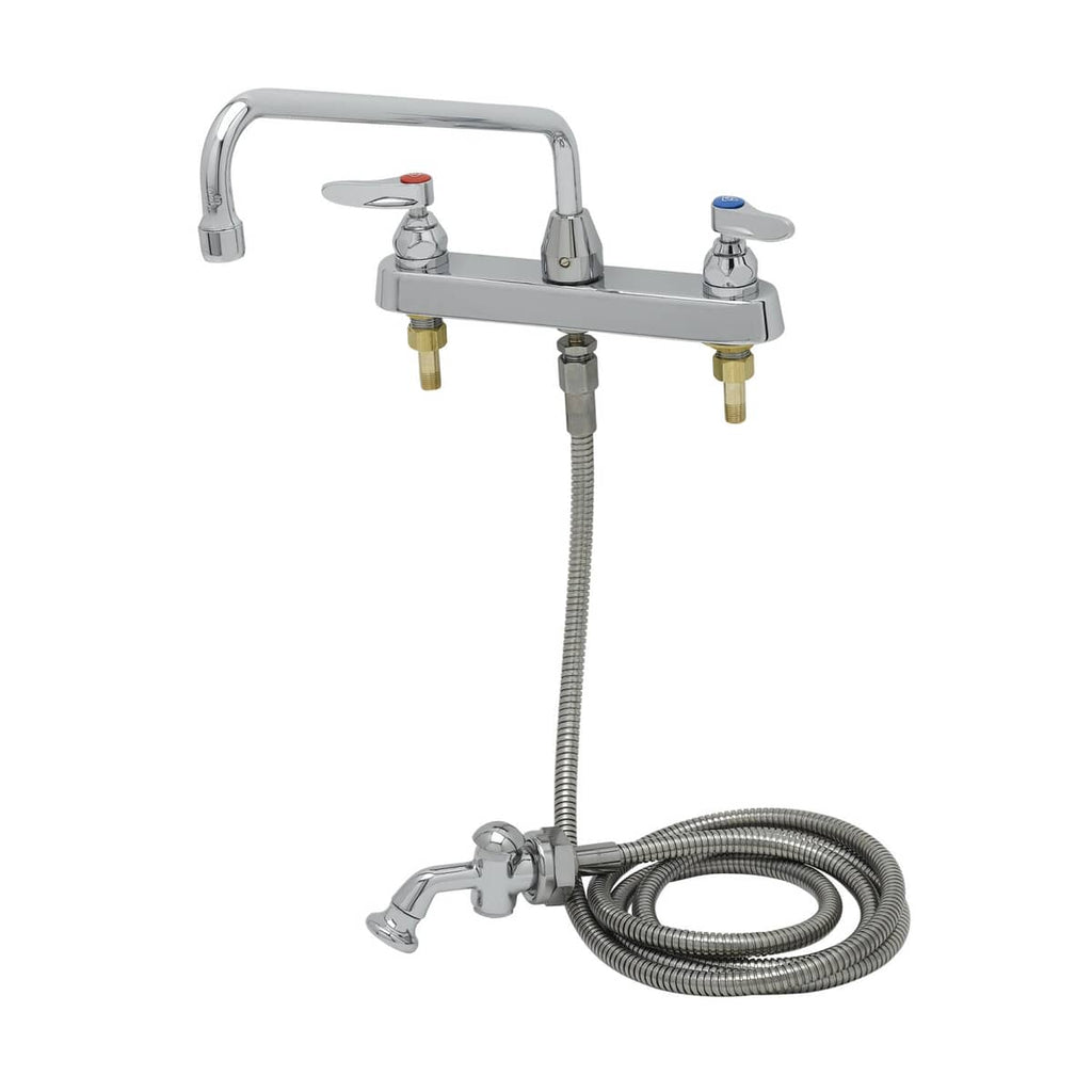 T&S BRASS PARTS T&S Brass B-1172-01 Workboard Faucet 8 Deck Mount 12 Swing - SKU TSB-1172-01