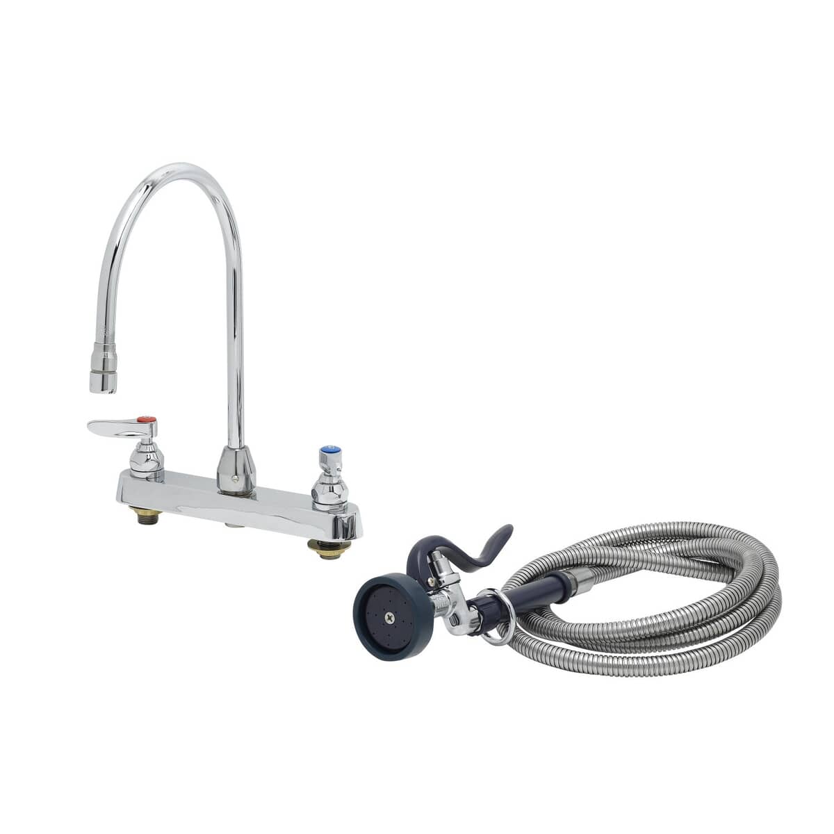T&amp;S BRASS PARTS T&amp;S Brass B-1172-96-135X 8 C/C Workboard Faucet 135X Gooseneck B-0199-02 - SKU TSB-1172-96-135X