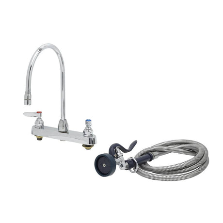 T&amp;S BRASS PARTS T&amp;S Brass B-1172-96-135X 8 C/C Workboard Faucet 135X Gooseneck B-0199-02 - SKU TSB-1172-96-135X