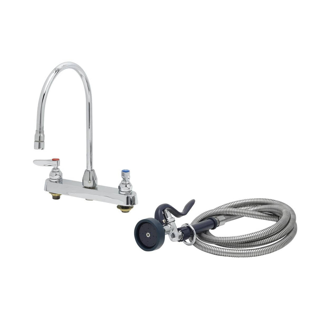 T&S BRASS PARTS T&S Brass B-1172-96-135X 8 C/C Workboard Faucet 135X Gooseneck B-0199-02 - SKU TSB-1172-96-135X