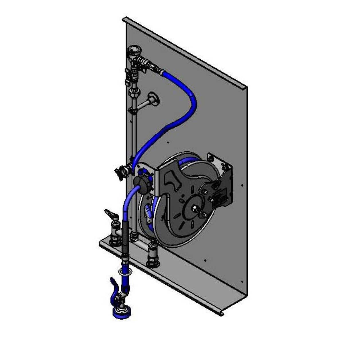 T&amp;S BRASS PARTS T&amp;S Brass B-1436 Complete SS Hose Reel System W/ SS Backp - SKU TSB-1436